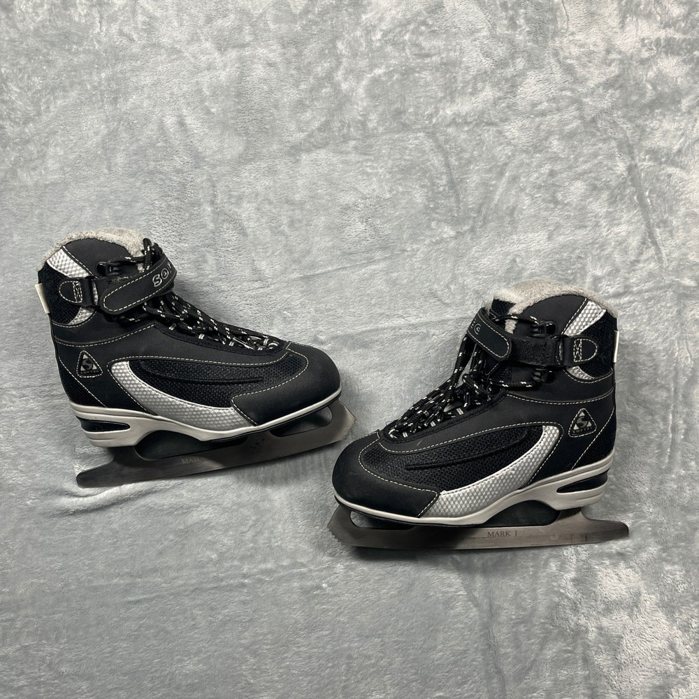 Jackson Softec Ice Skates Kids Black Silver Ultima Mark I Blade Size 3